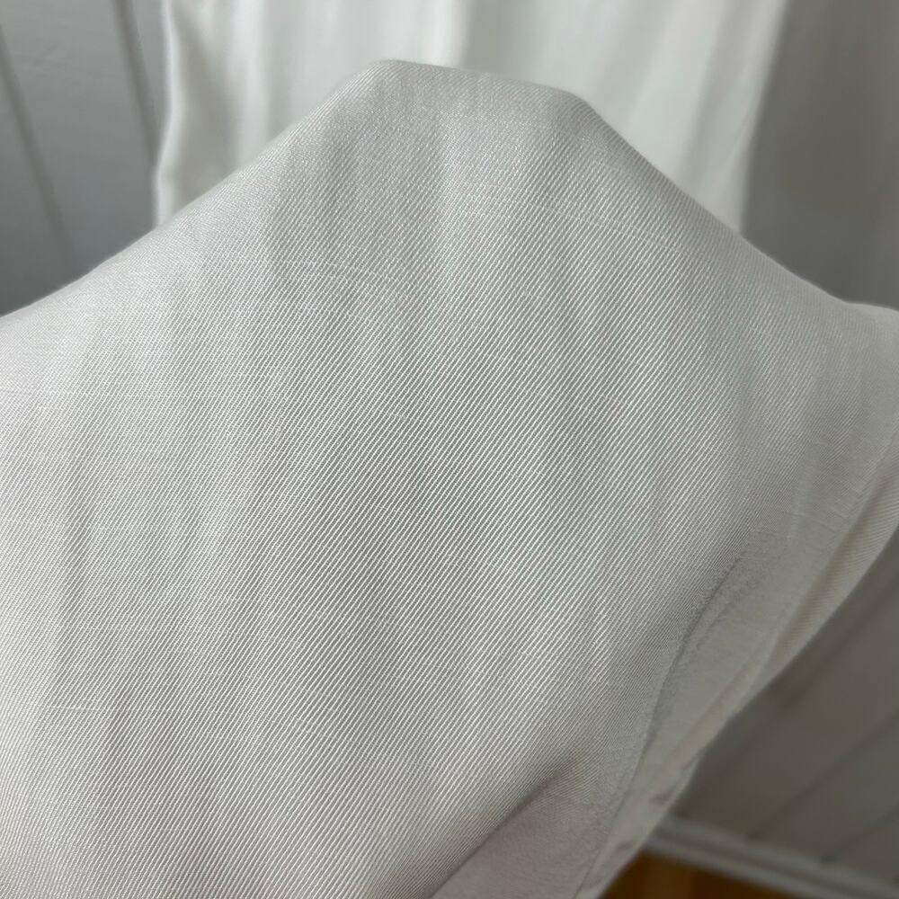 Express Editor Linen Wide Leg Pants White High Rise Office Size 10 - Picture 2 of 8